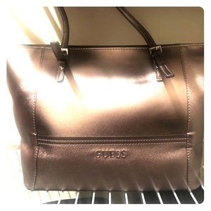 Guess Authentic Mink Silvery Tote Bag